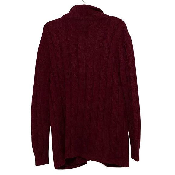 Vintage Toffee Cardigan Fisherman Sweater M Grandmacore Librarian Hobbitcore - Picture 3 of 7